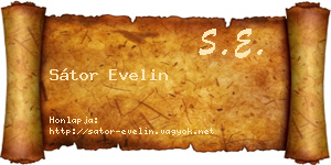 Sátor Evelin névjegykártya