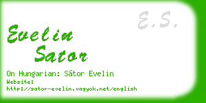 evelin sator business card