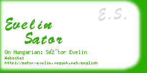 evelin sator business card